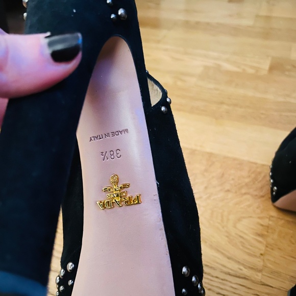 Prada suede studded platform heels  size 38.8 - Picture 5 of 6